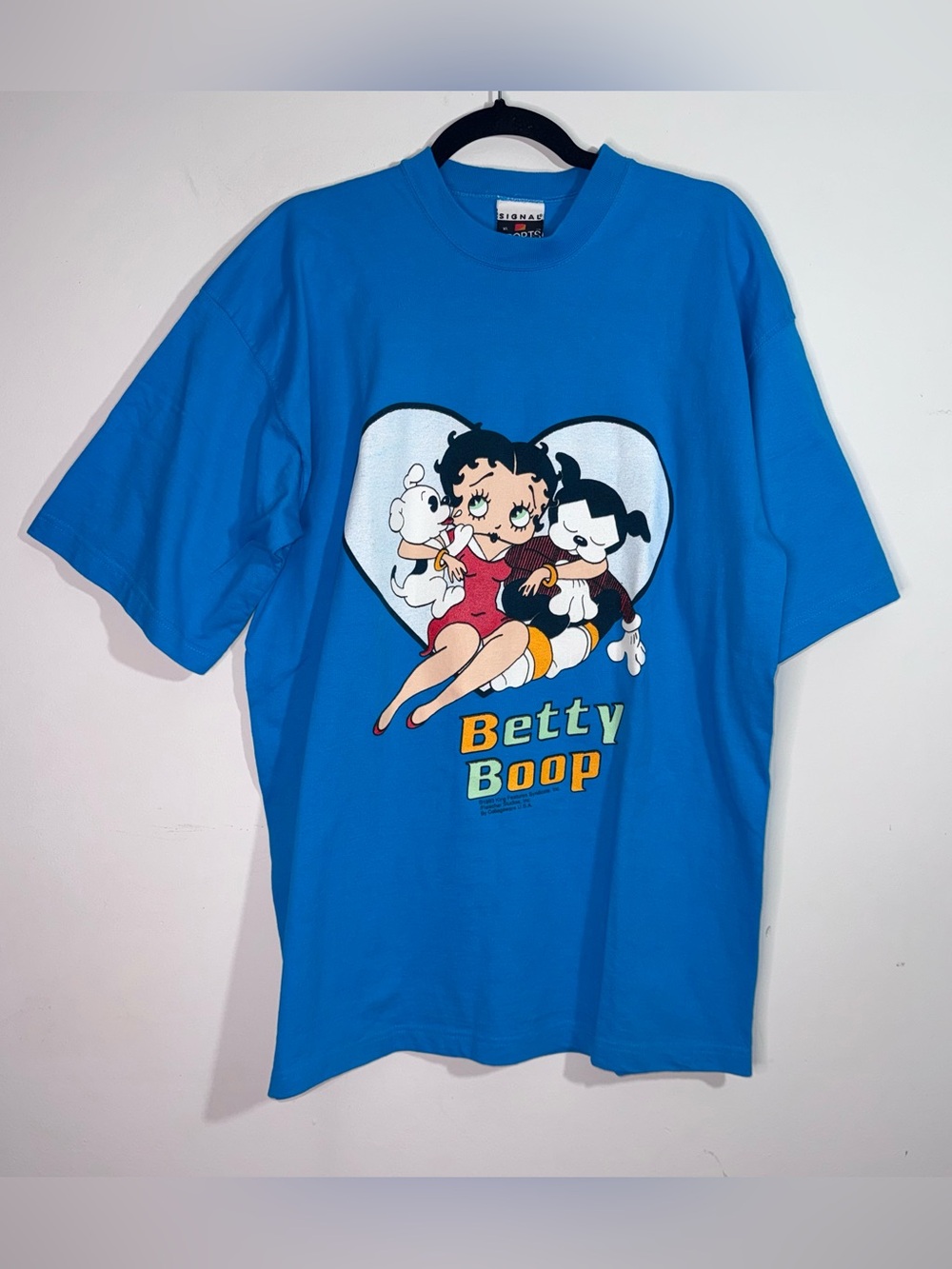Vintage 1993 Betty Boop Bimbo Pudgy Shirt XL Signal Sports Made USA 90s